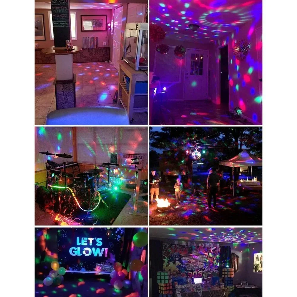 Sound Activated 7 Modes Party Stage Lights with Remote Control Dj Lighting